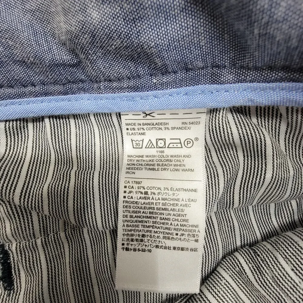 Banana Republic Aiden Chino Pants 30x30 Teal Green Micro Print Stretch Men's